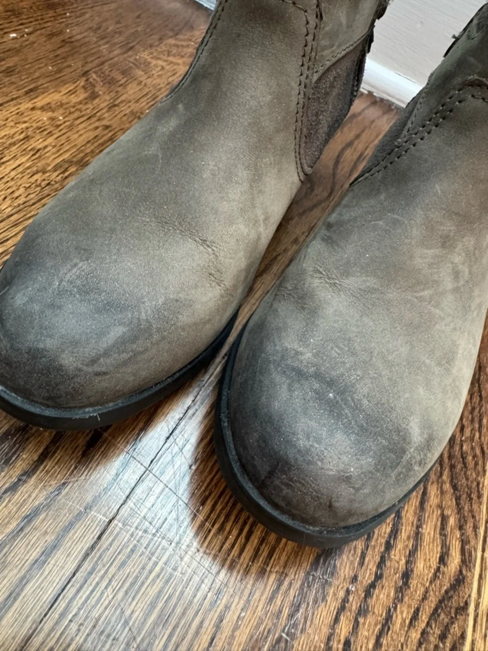 Sorel Women's Suede Ankle Booties with Double Buckle - Taupe - Picture 7 of 8